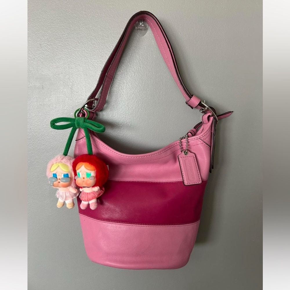 Pink and Magenta Women's Bag